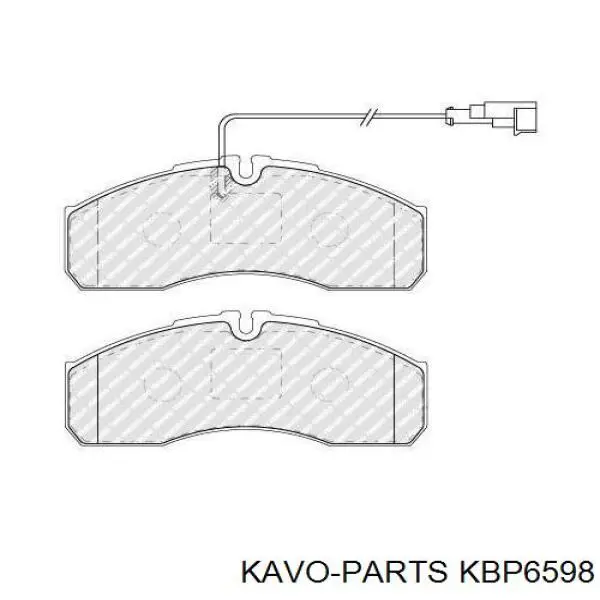 Колодки гальмівні передні, дискові KBP6598 Kavo Parts