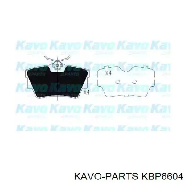 Колодки гальмові задні, дискові KBP6604 Kavo Parts