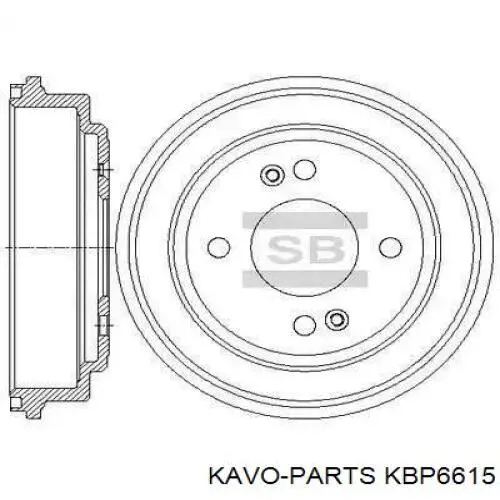 Купити KBP6615 Kavo Parts Задні колодки