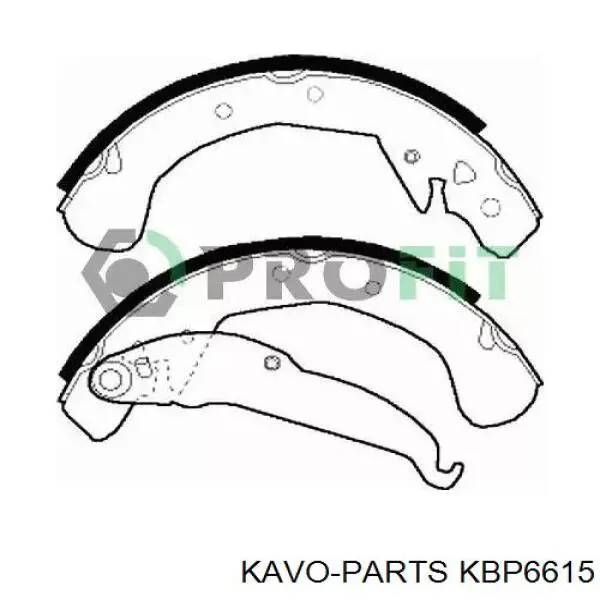 Задні гальмівні колодки KBP6615 Kavo Parts