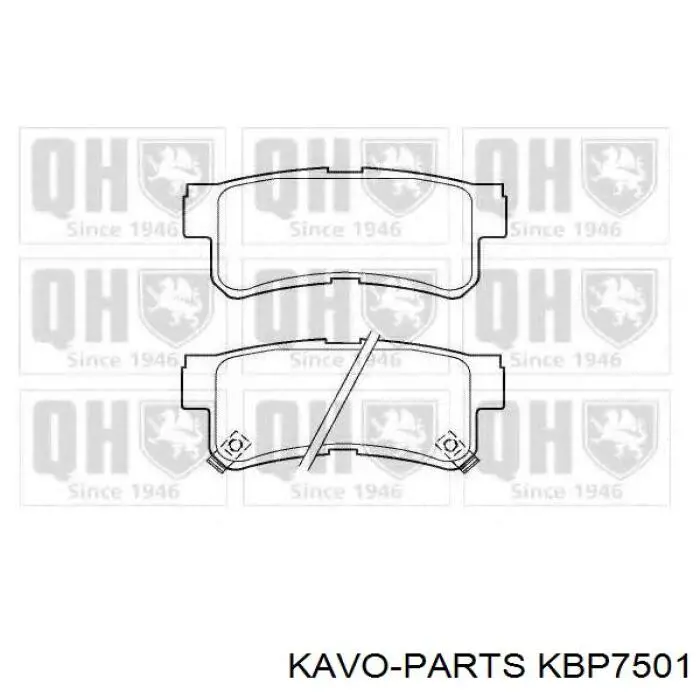 Задні гальмівні колодки KBP7501 Kavo Parts