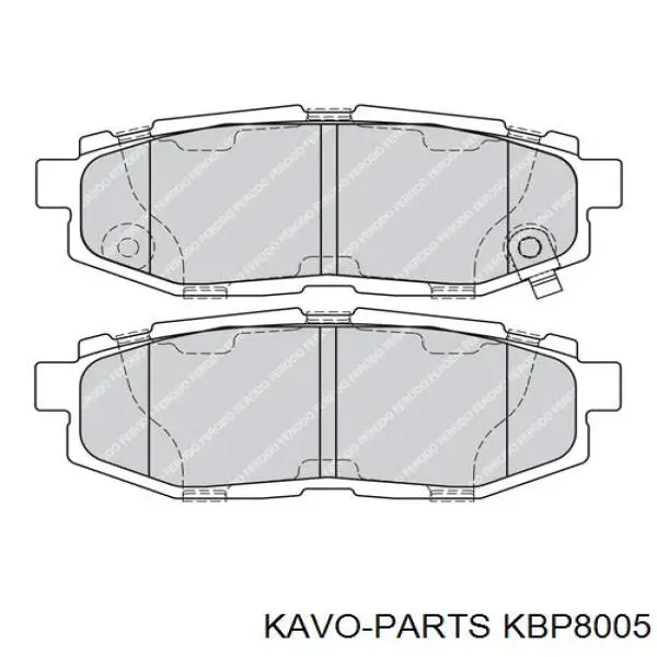 Задні дискові колодки Kavo Parts KBP8005