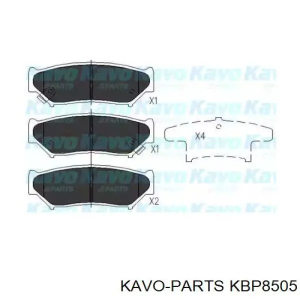 Колодки гальмівні передні, дискові KBP8505 Kavo Parts