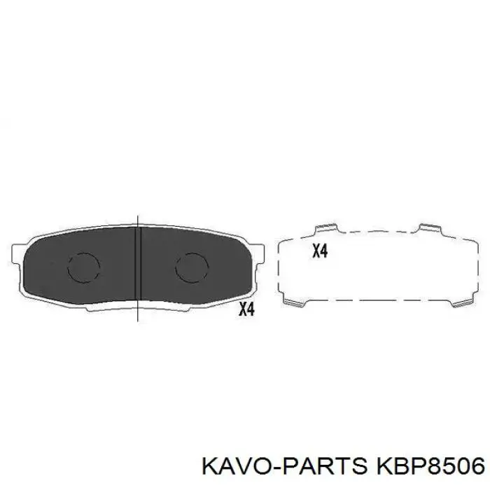 Купити KBP8506 Kavo Parts Колодки гальмівні передні, дискові
