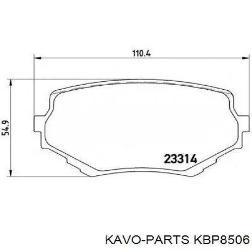 Передні тормозні колодки KBP8506 Kavo Parts