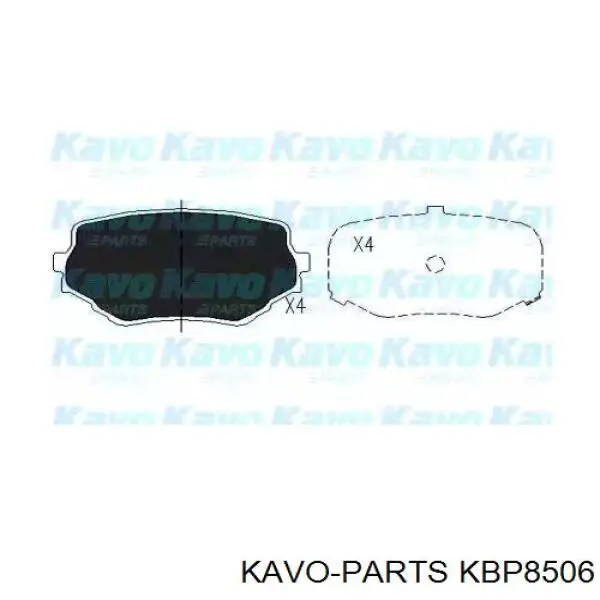 Колодки гальмівні передні, дискові KBP8506 Kavo Parts