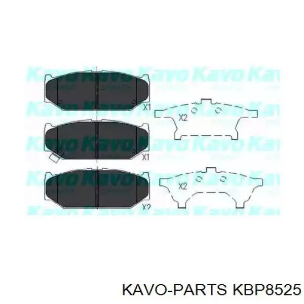 Колодки гальмівні передні, дискові KBP8525 Kavo Parts