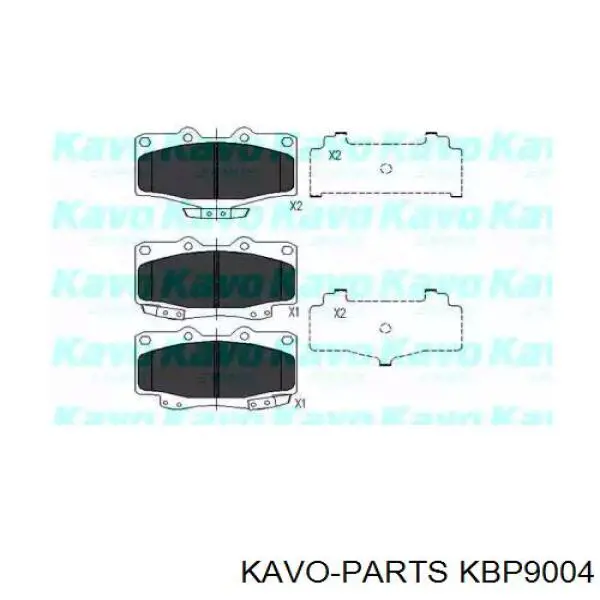 Передні тормозні колодки KBP9004 Kavo Parts