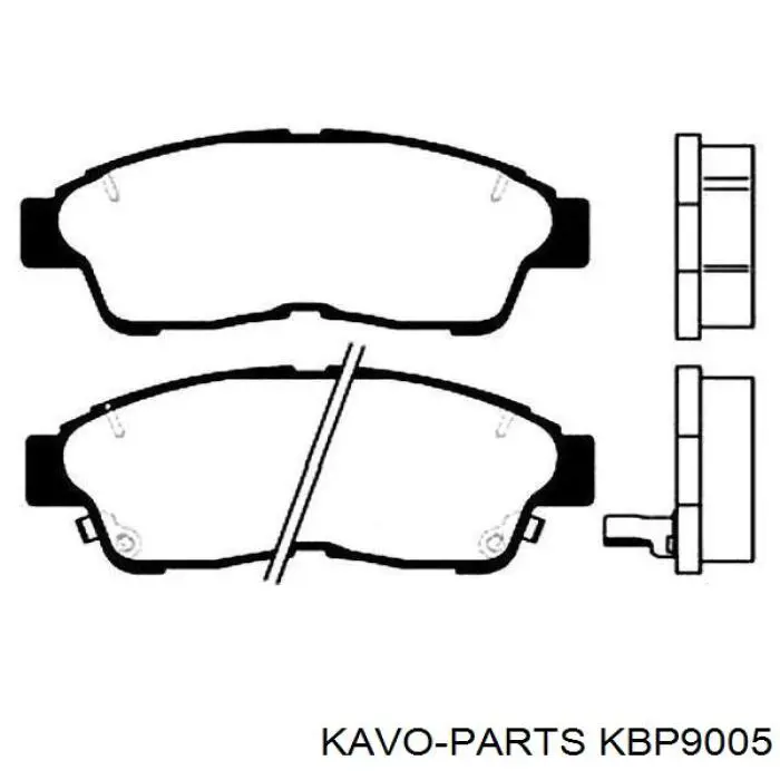 Гальмівні колодки Kavo Parts KBP9005 ціна, від 15.52 USD