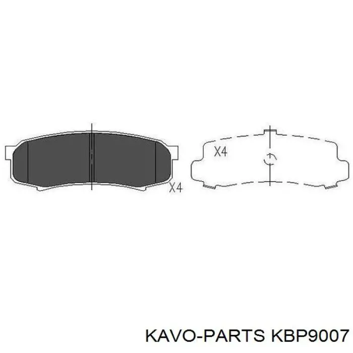 Колодки гальмові задні, дискові KBP9007 Kavo Parts