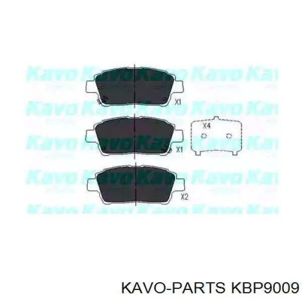 KBP9009 Kavo Parts колодки гальмівні передні, дискові