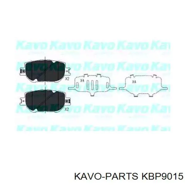 Колодки гальмівні передні, дискові KBP9015 Kavo Parts