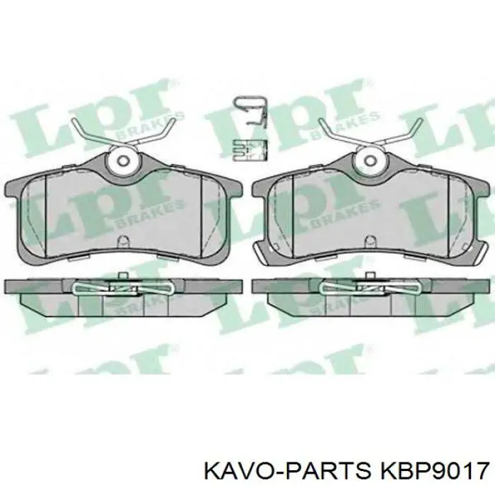 KBP9017 Kavo Parts Колодки гальмівні задні, дискові
