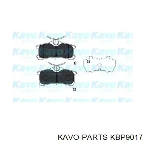 Колодки гальмові задні, дискові KBP9017 Kavo Parts