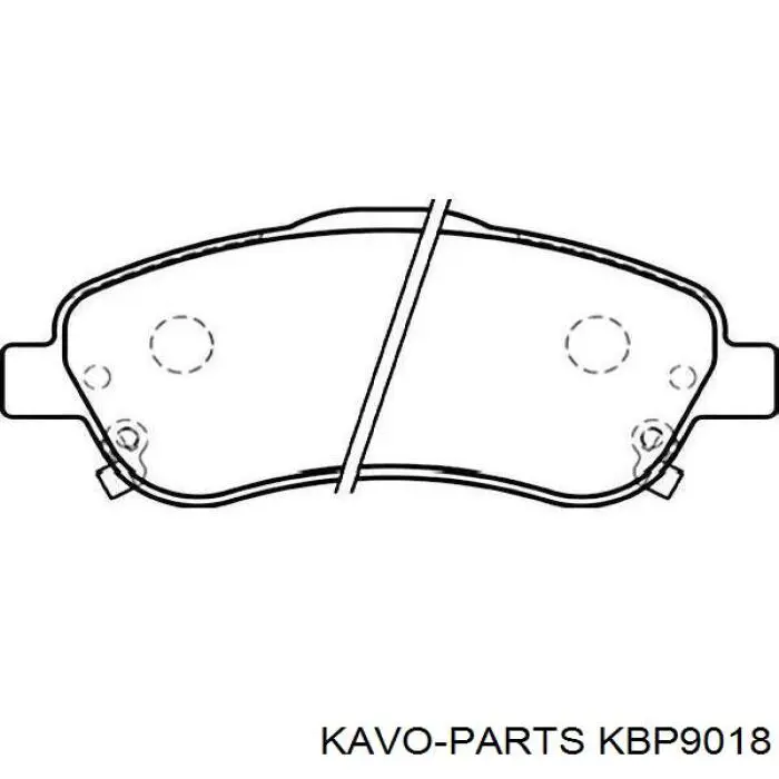 Гальмівні колодки Kavo Parts KBP9018 ціна, від 20.66 USD
