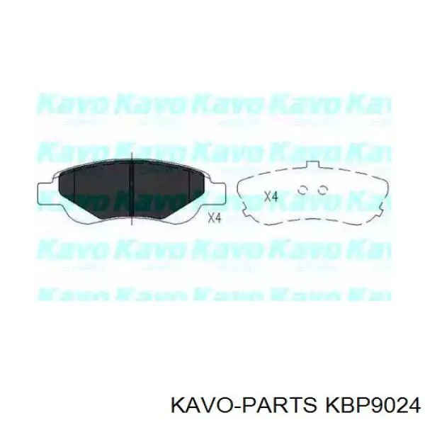 Передні тормозні колодки KBP9024 Kavo Parts