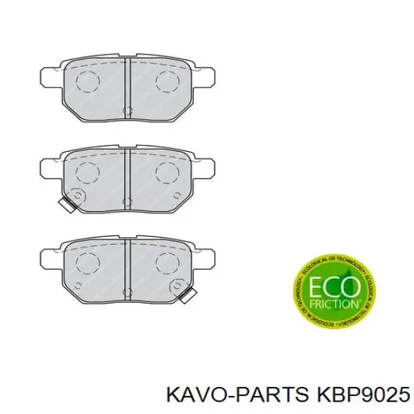 Задні гальмівні колодки Kavo Parts KBP9025 ціна, від 15.04 USD