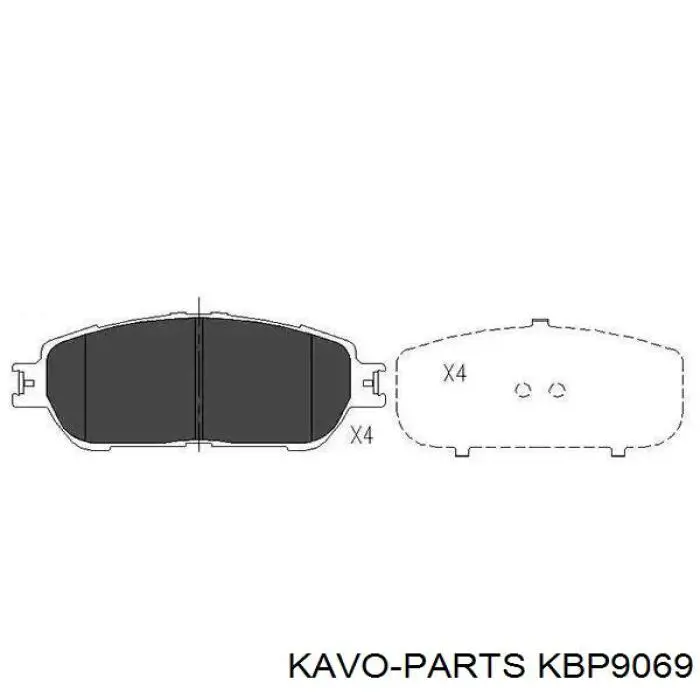 Задні гальмівні колодки Kavo Parts KBP9069 ціна, від 11.06 USD