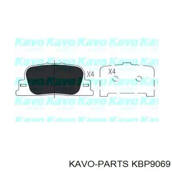 Купити KBP9069 Kavo Parts Задні колодки