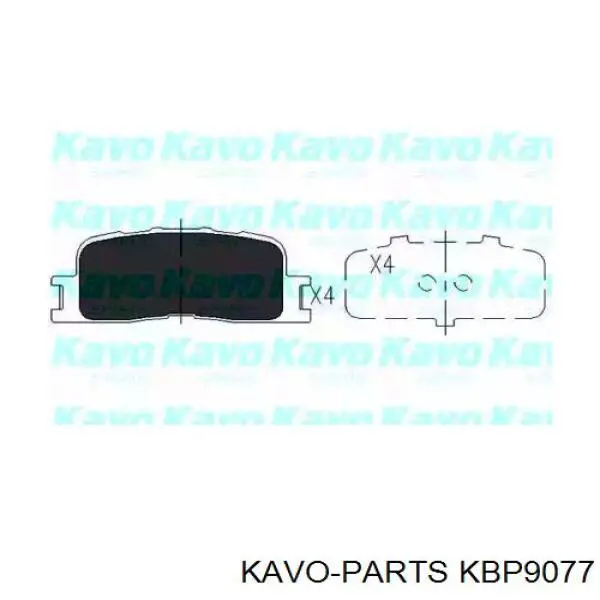 Колодки гальмові задні, дискові KBP9077 Kavo Parts