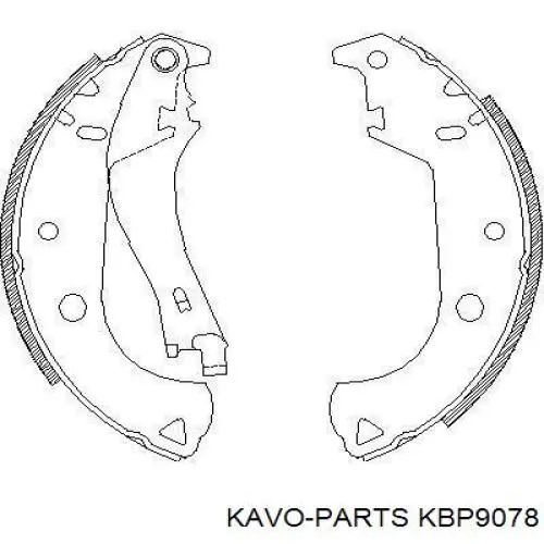 Задні гальмівні колодки Kavo Parts KBP9078 ціна, від 15.49 USD
