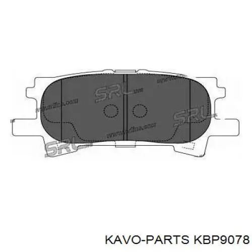 Задні дискові колодки Kavo Parts KBP9078
