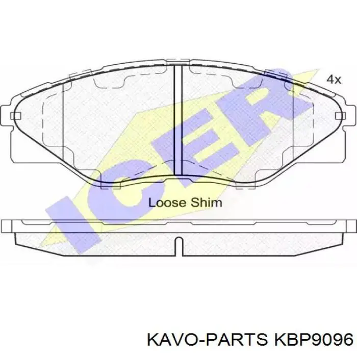 Гальмівні колодки Kavo Parts KBP9096 ціна, від 22.93 USD