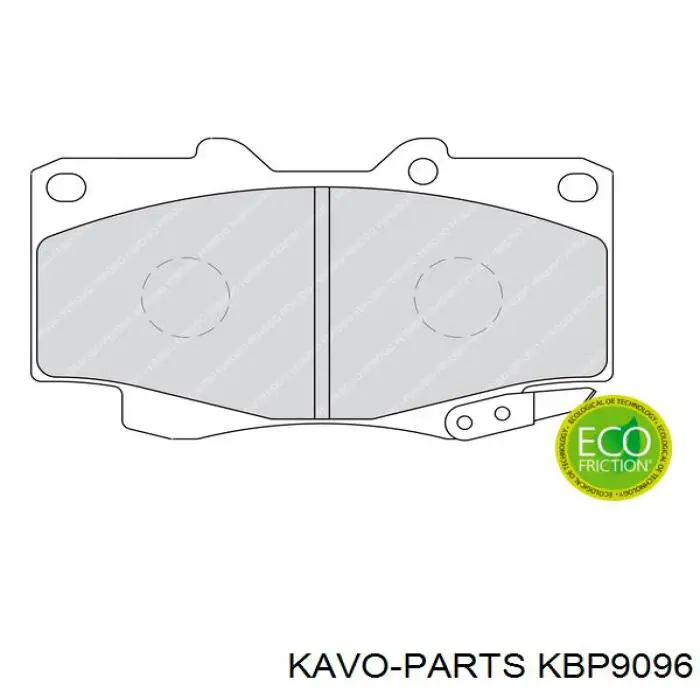 KBP9096 Kavo Parts Передні гальмівні колодки