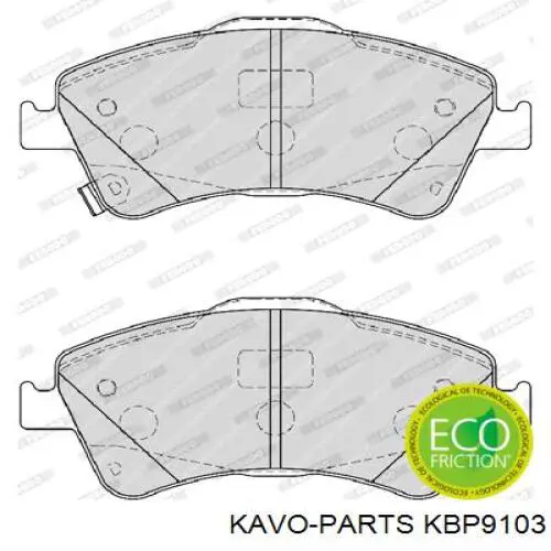 Тормозні колодки Kavo Parts KBP9103