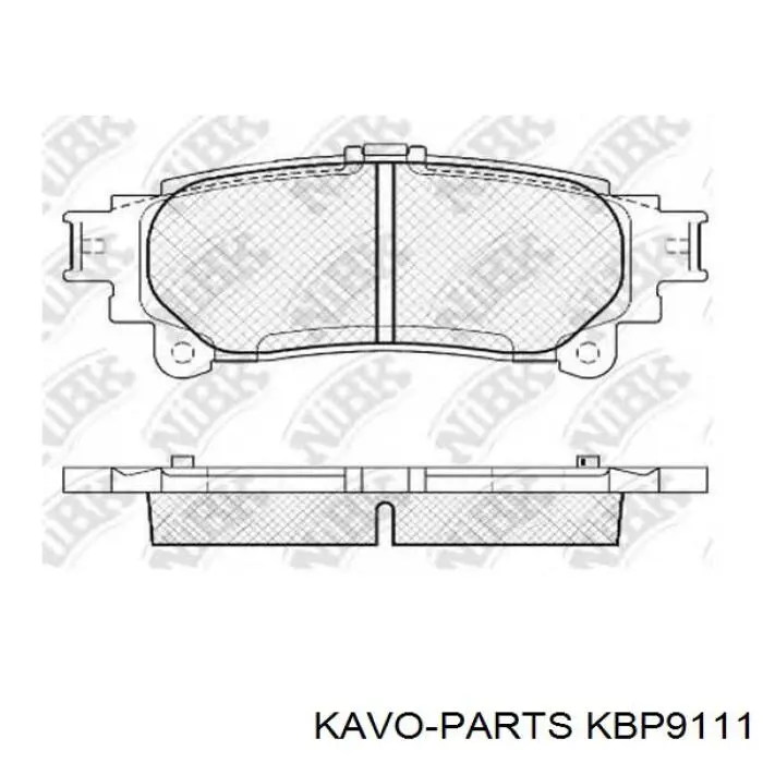 Задні гальмівні колодки KBP9111 Kavo Parts