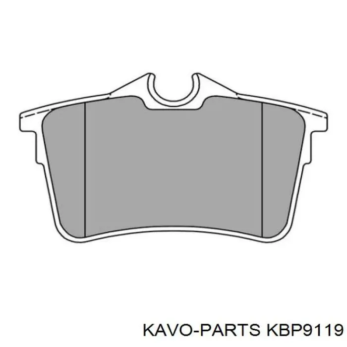 KBP9119 Kavo Parts колодки гальмові задні, дискові