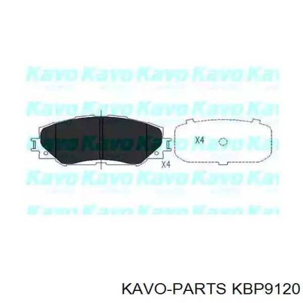 Передні тормозні колодки KBP9120 Kavo Parts