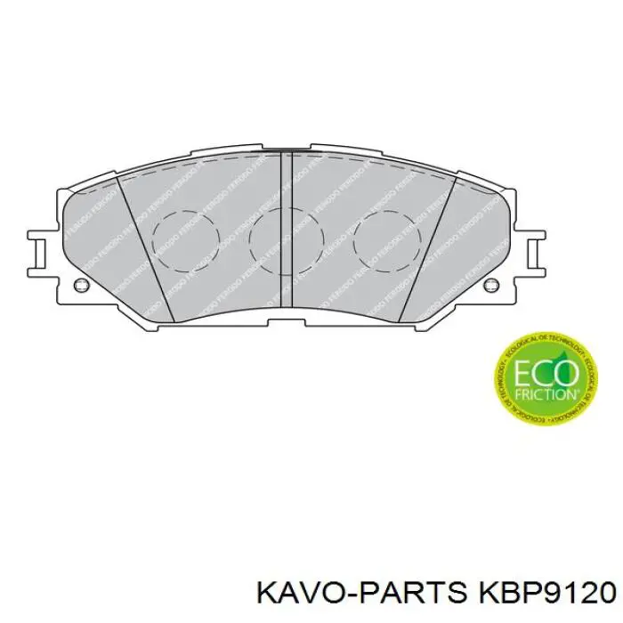 Тормозні колодки Kavo Parts KBP9120