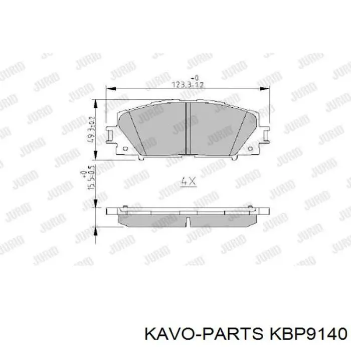Тормозні колодки Kavo Parts KBP9140