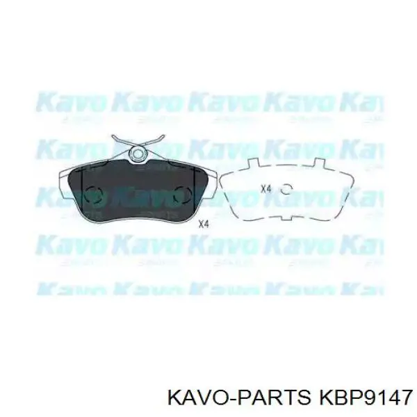 Колодки гальмові задні, дискові KBP9147 Kavo Parts