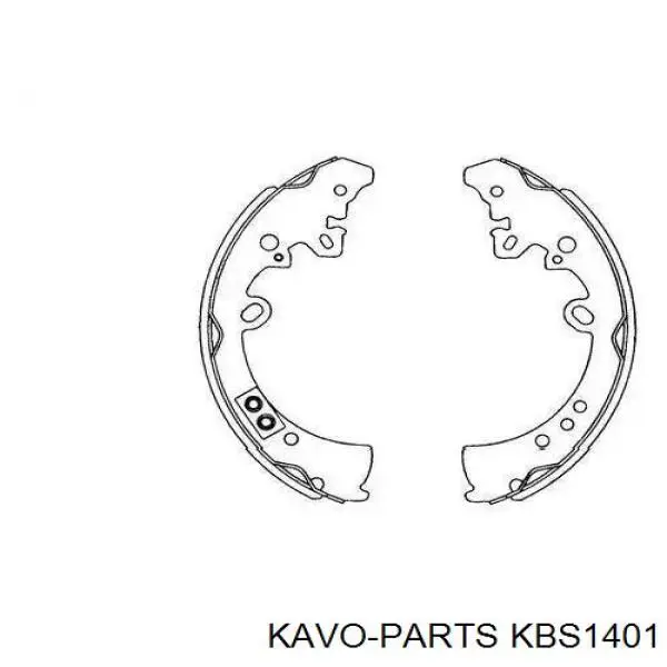 KBS1401 Kavo Parts Колодки гальмівні задні, барабанні