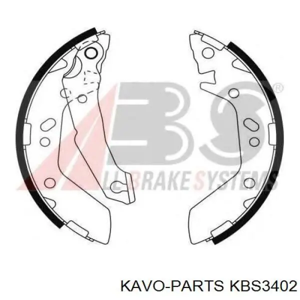 Колодки гальмові задні, барабанні Kavo Parts KBS3402 ціна, від 20.87 USD