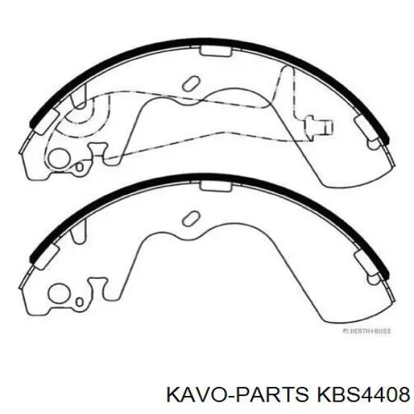Колодки ручника / стоянкового гальма Kavo Parts KBS4408 ціна, від 22.02 USD