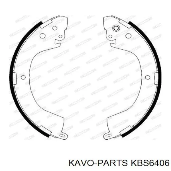 Гальма робочі задні ножні і гальмівні барабани Kavo Parts KBS6406