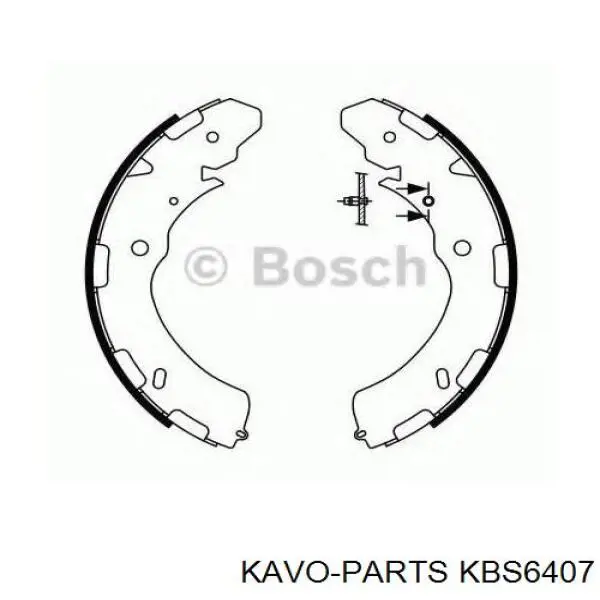 KBS6407 Kavo Parts колодки гальмові задні, дискові