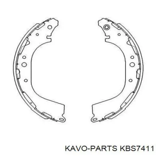 Колодки гальмові задні, барабанні KBS7411 Kavo Parts