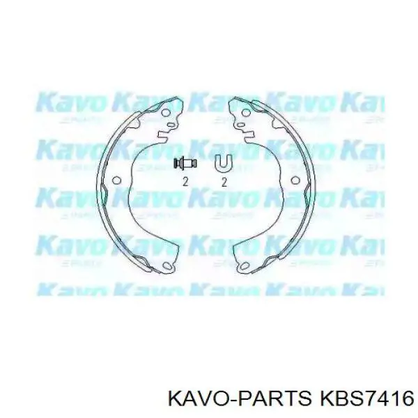 Гальма робочі задні ножні і гальмівні барабани Kavo Parts KBS7416