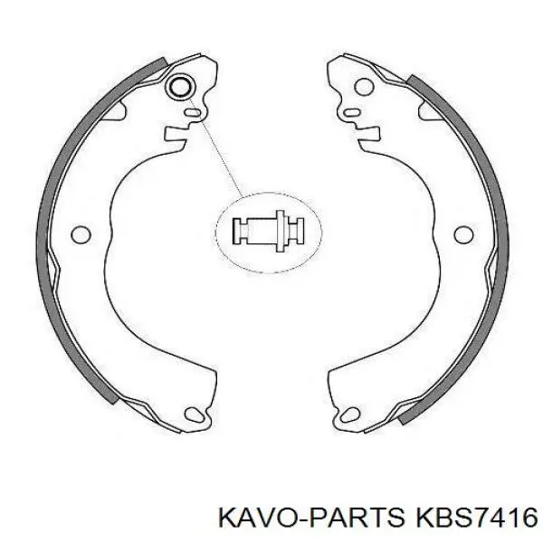 KBS7416 Kavo Parts колодки гальмові задні, барабанні