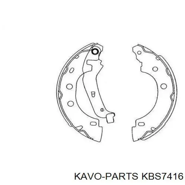 Колодки гальмові задні, барабанні Kavo Parts KBS7416 ціна, від 20.77 USD