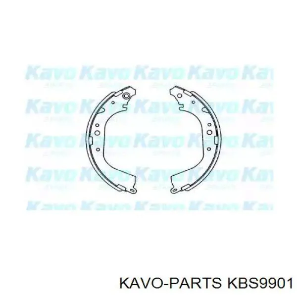 Купити KBS9901 Kavo Parts Колодки гальмові задні, барабанні