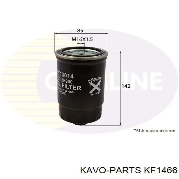 Фільтр тонкого очищення палива Kavo Parts KF1466 ціна, від 9.22 USD
