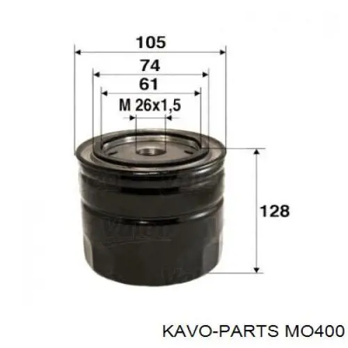 Масляний фільтр двигуна Kavo Parts MO400 ціна, від 6.68 USD