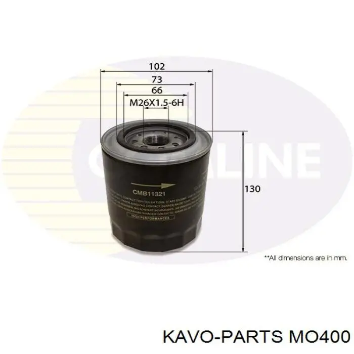 MO400 Kavo Parts Фільтр масла
