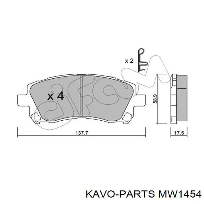 MW1454 Kavo Parts Насос охолодження