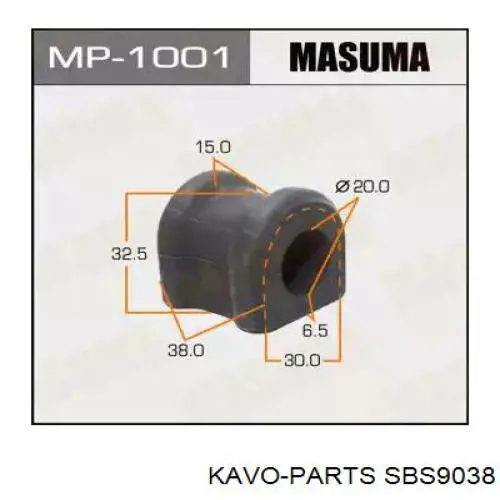 Втулка стабілізатора заднього Kavo Parts SBS9038 ціна, від 2.57 USD